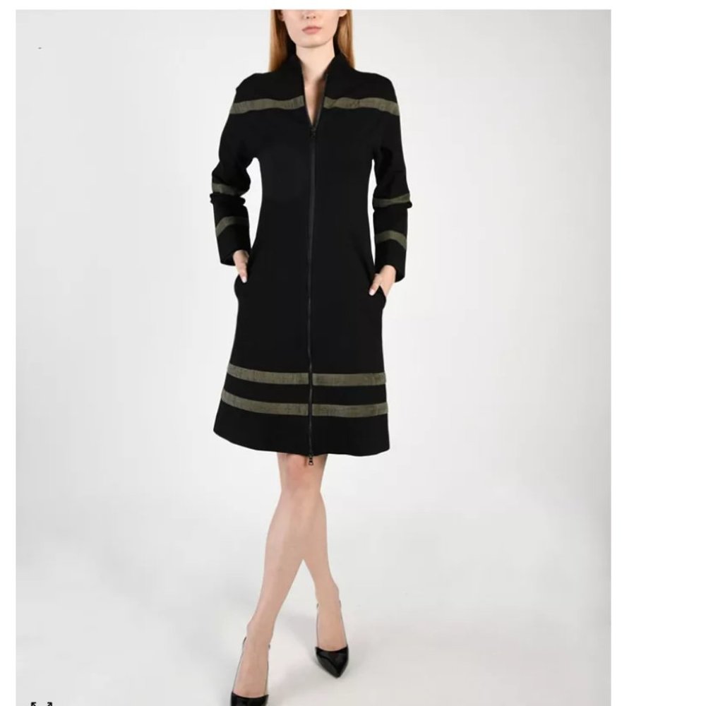 💥NWT VHNY Stripped Long Jacket Black Size 6